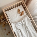Set lenjerie de schimb pentru patut bebe 3 piese Dreams milky (1)